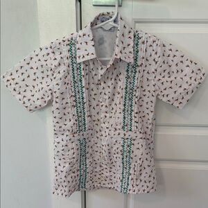 Girls Short Sleeve Guayabera Dress